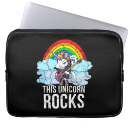 Deze eenhoorn rockt gitaar laptop sleeve
