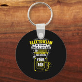 Deze elektricien is volledig gekwalificeerd sleutelhanger (Voorkant)