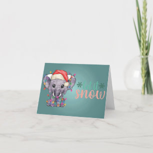 Deze ellefante kerstkaart feestdagen kaart