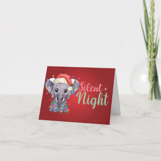 Deze ellefante kerstkaart, Silent night Card Feestdagen Kaart