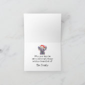 Deze ellefante kerstkaart, Silent night Card Feestdagen Kaart (Binnen)