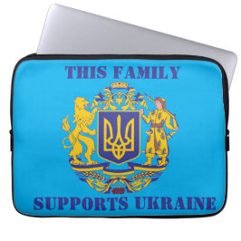 DEZE FAMILIE STEUNT OEKRAÏNE LAPTOP SLEEVE