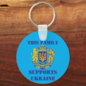 DEZE FAMILIE STEUNT OEKRAÏNE SLEUTELHANGER (Voorkant)