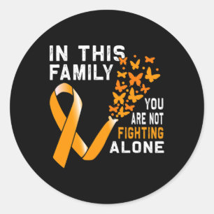 Deze familie vecht niet tegen Oranje lintleukemie Ronde Sticker