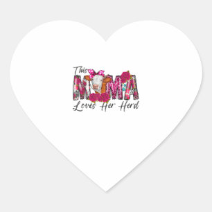 Deze gebleekte mama houdt van haar kudde Moederdag Hart Sticker
