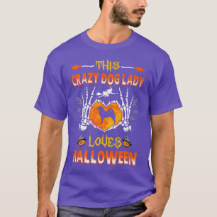 Deze gekke Dog Lady Finse Spitz houdt van Hallowee T-shirt