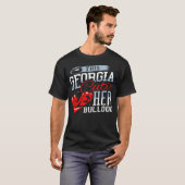 Deze Georgia Cutie houdt van haar bulledog Pullove T-shirt (Voorkant volledig)