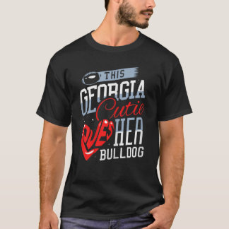 Deze Georgische stropdas houdt van haar Bulldog T- T-shirt