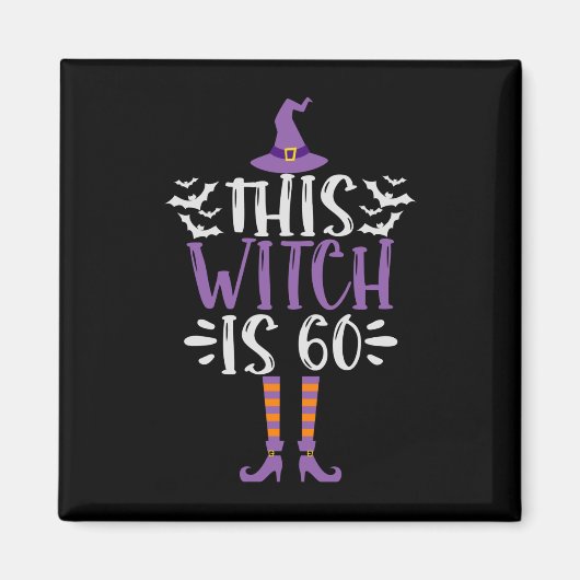 Deze getuige is 60th Funny Spooky Halloween Birthd Magneet (Voorkant)