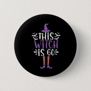 Deze getuige is 60th Funny Spooky Halloween Birthd Ronde Button 5,7 Cm