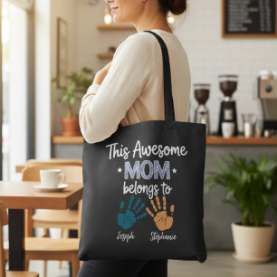 Deze Geweldige Moeder Hoort Bij Handprint Moeder Draagtas