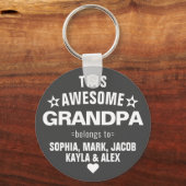 Deze Geweldige opa behoort tot Vaderdag grijs Sleutelhanger (Voorkant)