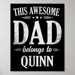 Deze Geweldige vader is van Quinn Fathers Day Birt Poster
