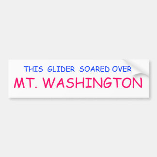 "DEZE GLIDER IS OVERGESLAGEN OVER MT. WASHINGTON" BUMPERSTICKER