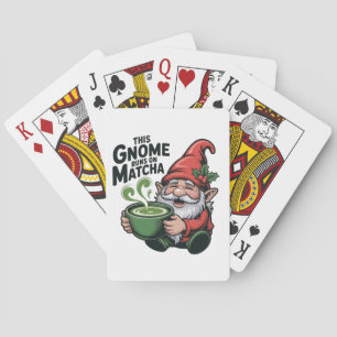 Deze gnoom draait op Matcha Kerstmis Pokerkaarten