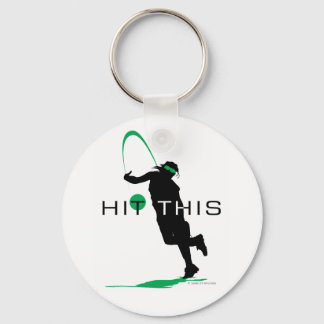 Deze groene Pitcher Softball Sleutelhanger