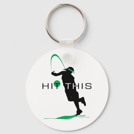 Deze groene Pitcher Softball Sleutelhanger (Voorkant)