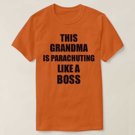 Deze grootmoeder is parachuus als een boss Funny G T-shirt (Design voorkant)