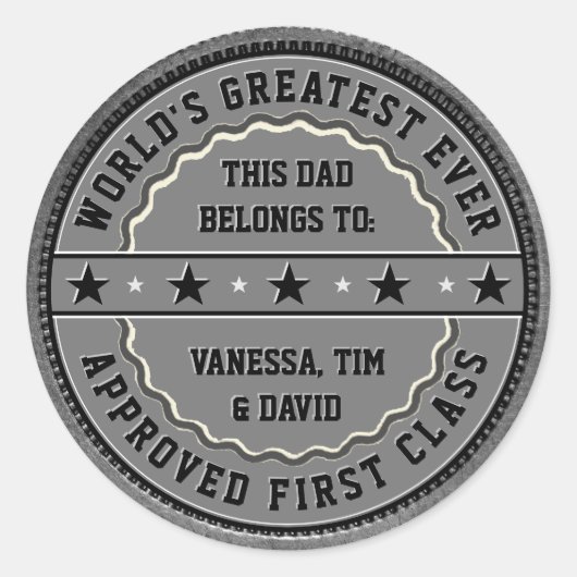 Deze grootste vader van elke dag behoort tot: Jouw Ronde Sticker (Voorkant)