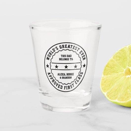 Deze grootste vader van elke dag behoort tot: Jouw Shot Glas (Voorkant)