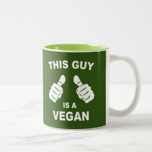 Deze Guy Is Een Veganist Tweekleurige Koffiemok