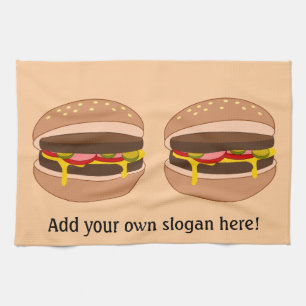 Deze Hamburger-afbeelding aanpassen Theedoek