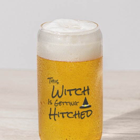 Deze heks gaat trouwen blikvorm glas