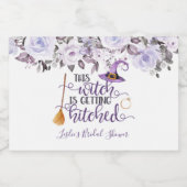 Deze heks gaat trouwen Mini mousserende wijn  Sparkling Wijnetiket (Enkel label)