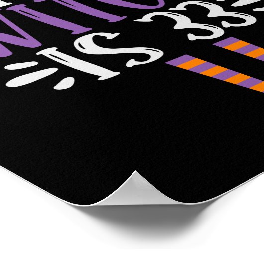 Deze heks is 33th Funny Spooky Halloween Birthday Poster (Hoek)