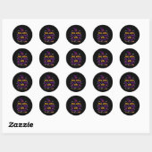 Deze heks kan met chocolade-halloween worden gegri ronde sticker (Vel)