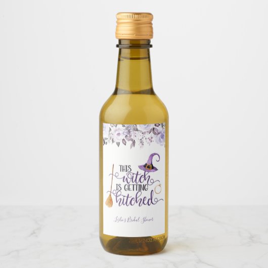 Deze heks krijgt geHitte mini Wine Label Wijn Etiket (Voorkant)