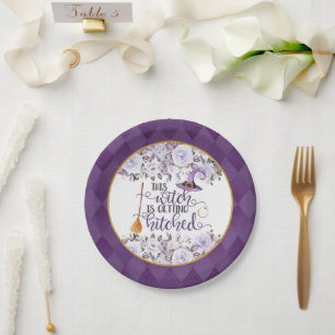 Deze heks krijgt gehitte papieren Bord - Floral