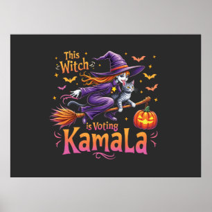 Deze heks stemt Kamala Cat Lady Harris Poster