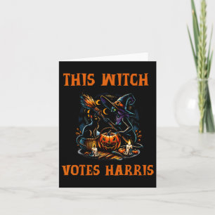 Deze Heks Stemt Kamala Harris Halloween Griezelen Kaart