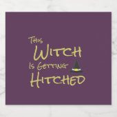 Deze heks wordt gehitst bier etiket (Enkel label)