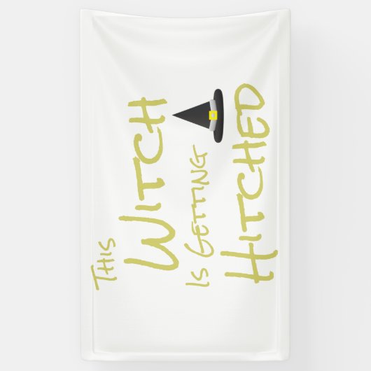 Deze heks wordt gehitst spandoek (Verticaal)