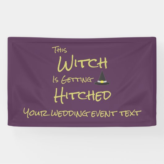 Deze heks wordt gehitst spandoek (Horizontaal)