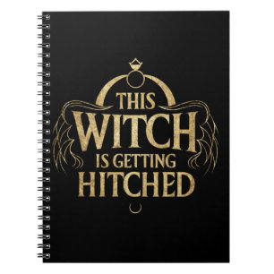 Deze heks wordt getikt Hallo bruiloft bruid Notitieboek