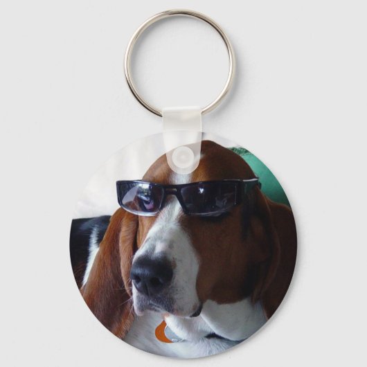 Deze hond is een kool kat sleutelhanger (Voorkant)
