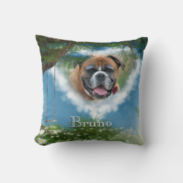 Deze hond personaliseren in Heaven Pet Memorial Pi Kussen