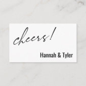 Deze is op Amerikaanse Typografie Drink Ticket Informatiekaartje (Achterkant)