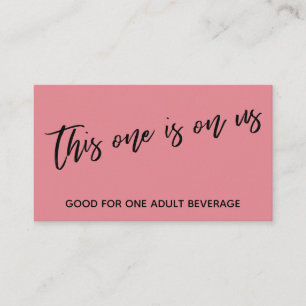 Deze Is Op Ons Casual Aardbeien Drink Ticket Informatiekaartje