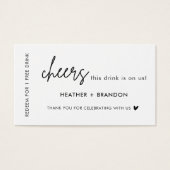 Deze is op ons Drink Ticket Kaarten Visitekaartje (Voorkant)