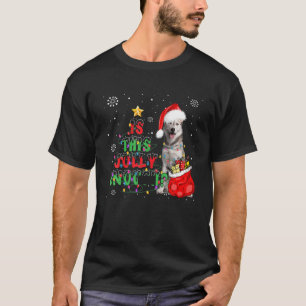 Deze Jolly Siberian Husky Dog Merry Kerstmis T-shirt