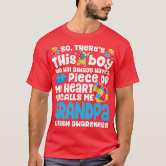 Deze jongen die hij me opa Autism Mannen Gif noemt T-shirt