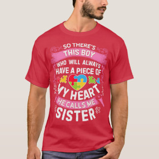 Deze jongen die hij mij zuster Autism Awarenes noe T-shirt