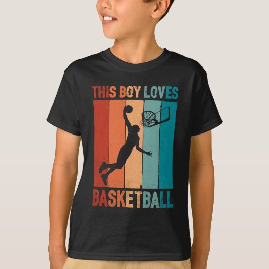 Deze jongen houdt van basketbal t-shirt (Voorkant)