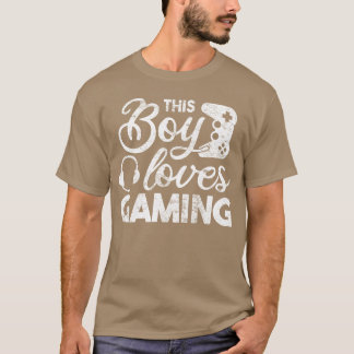 Deze jongen houdt van gamen met vrienden t-shirt