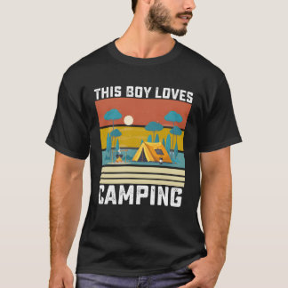 Deze jongen houdt van kampeer meisje t-shirt