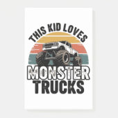 Deze jongen houdt van monstertrucks post-it® notes (Voorkant)